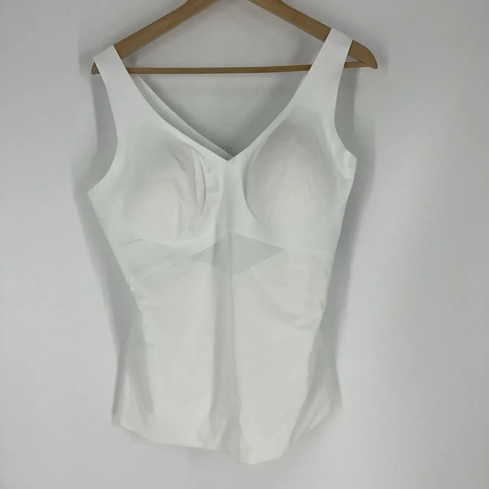 Honeylove LiftWear Tank Top Size 2X Astral White Shaping Smoothing Wireless Lift
